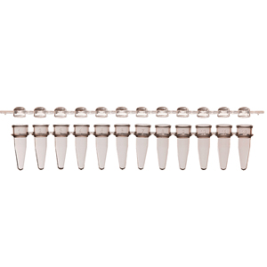 0.2 ml Domed PCR Tube 12-Cap Strips, optical, clear